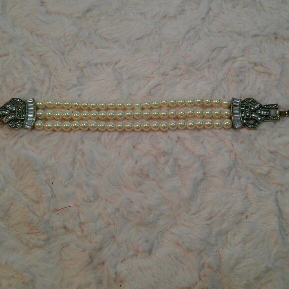 Heidi Daus Master Clasp Necklace Bracelets Interchangeable White Pearl Swarovski - Picture 7 of 12